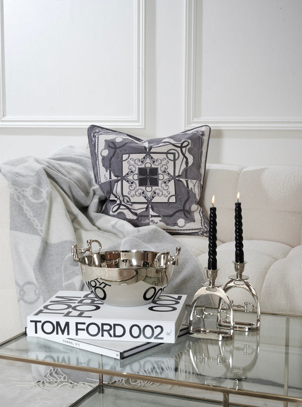CUSHION CRYSTAL BLACK & GREY