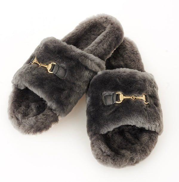 SHEEPSKIN SLIDES GREY