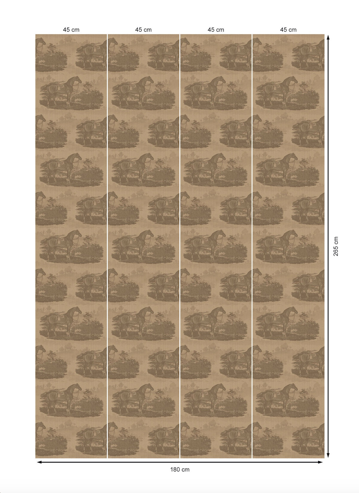 17-09-023-20 Wallpaper Horse Toile Caramel