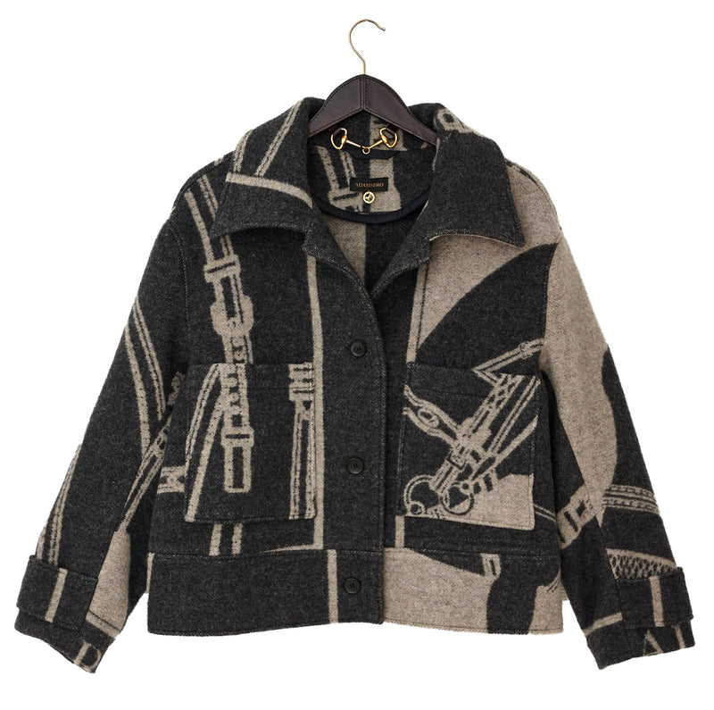TAILORED HERITAGE BOXY JACKET ANTRACIT & LONTRA
