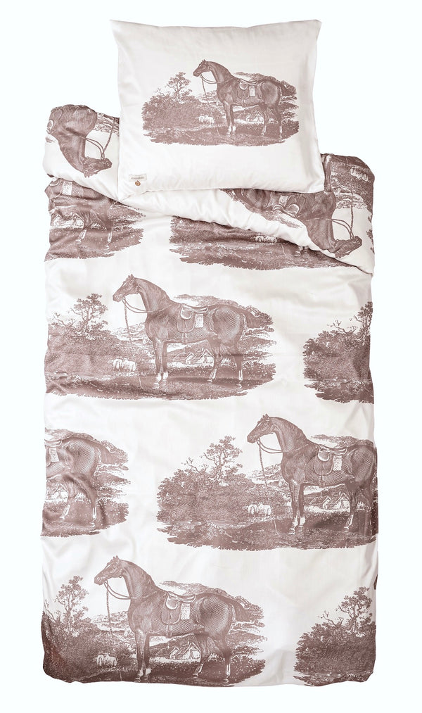 Exclusive duvet cover in the finest in cotton satin 53 IN X 79 IN + 31,5 X 31,5 IN