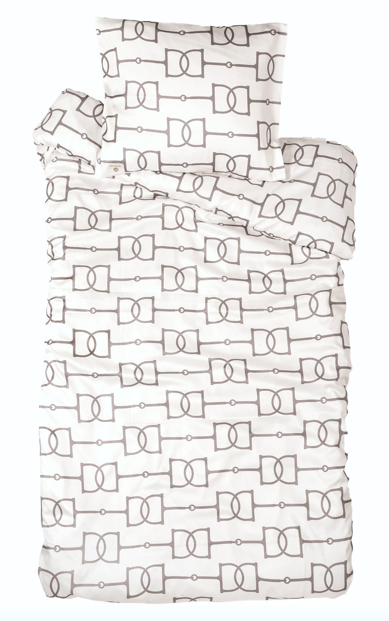Exclusive duvet cover in the finest in cotton satin 53 IN X 79 IN + 31,5 X 31,5 IN