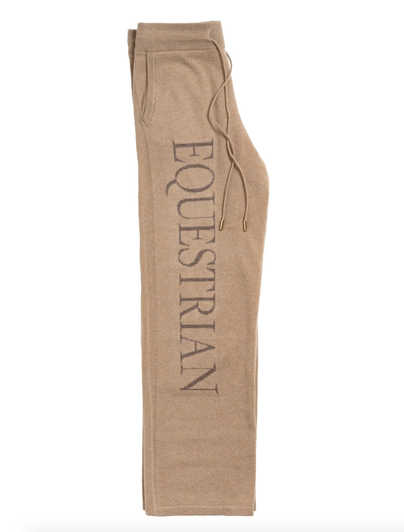 CASHMERE EQUESTRIAN JOGGER PANT MEDIUM CAMEL