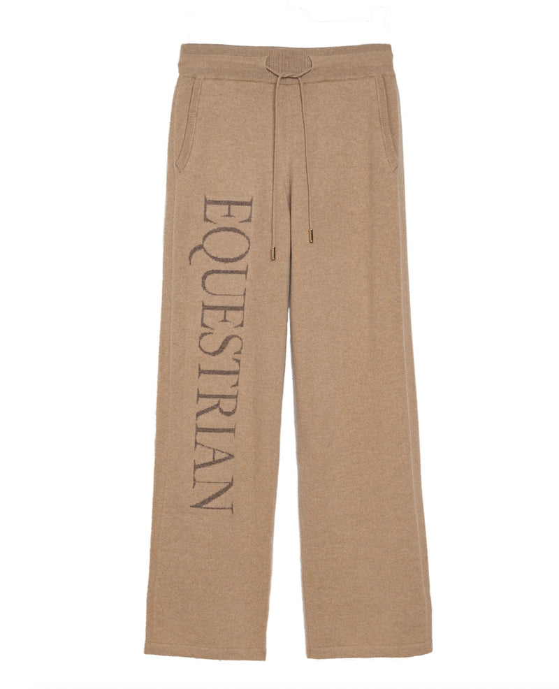 CASHMERE EQUESTRIAN JOGGER PANT MEDIUM CAMEL
