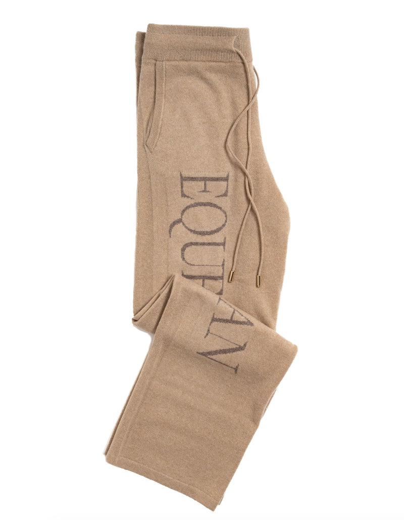 CASHMERE EQUESTRIAN JOGGER PANT MEDIUM CAMEL