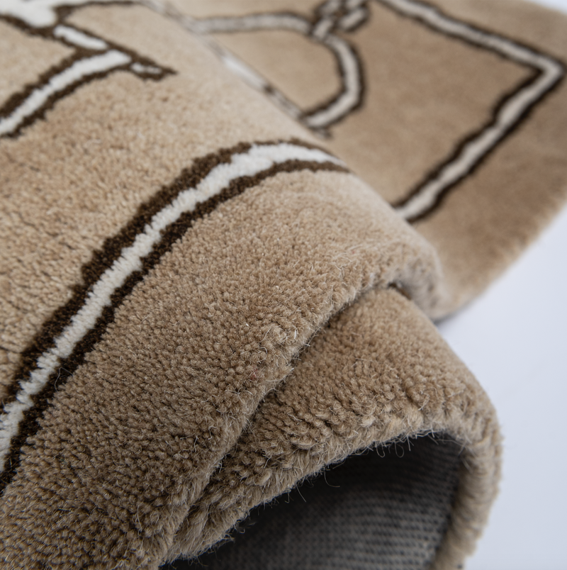 RUG Beige 100% wool