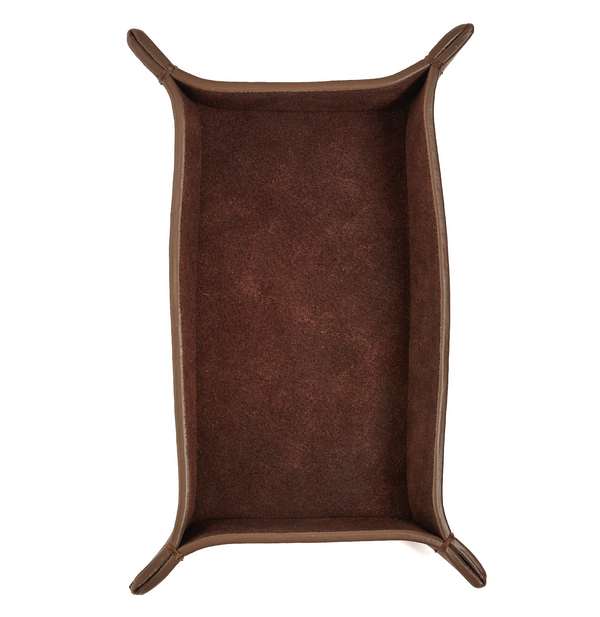 Leather Tray Organizer Brown