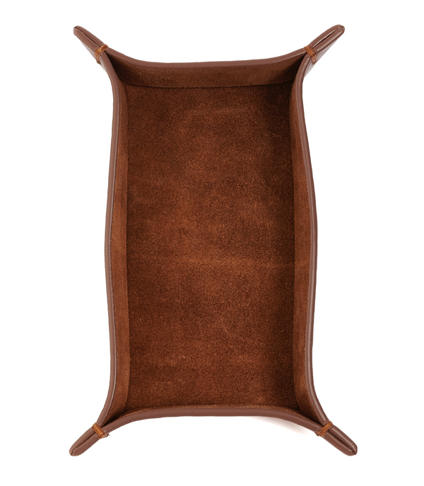 Leather Tray Organizer Nubuck