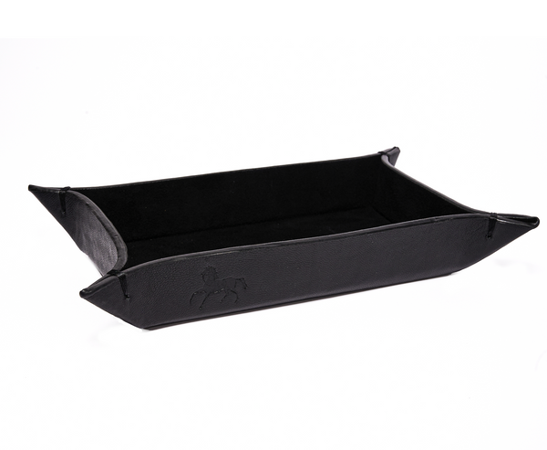Leather Tray Organizer Black