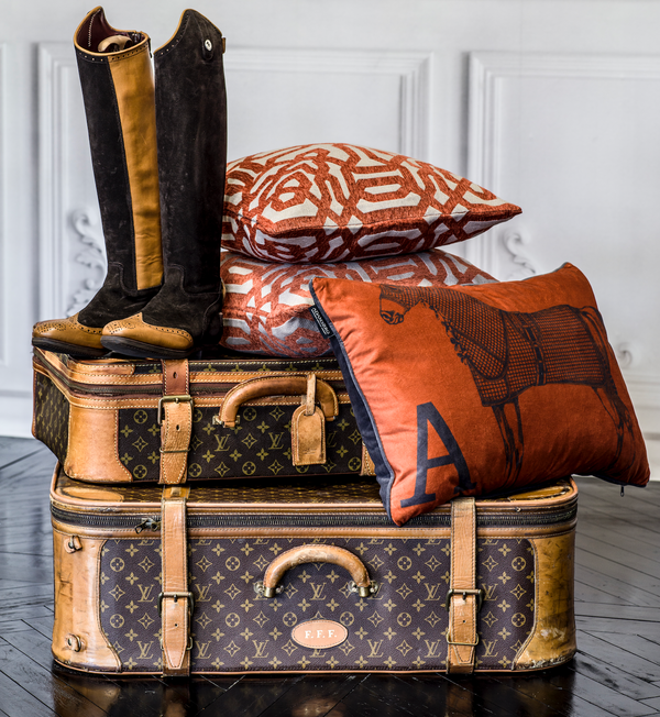 Cushion Horse Dark Orange