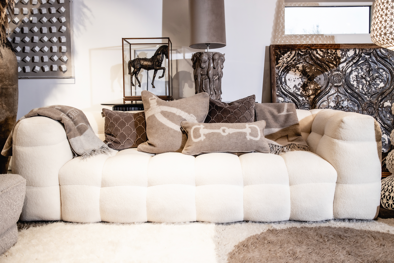 Wool Cashmere Throw Bridle Perla