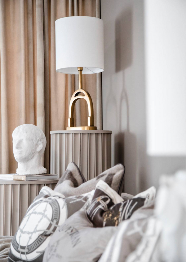 LAMPSTAND STIRRUP BRASS GOLD