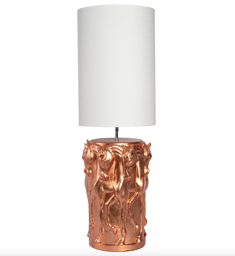 Lamp Stand Dancing Horses Rose´Crack