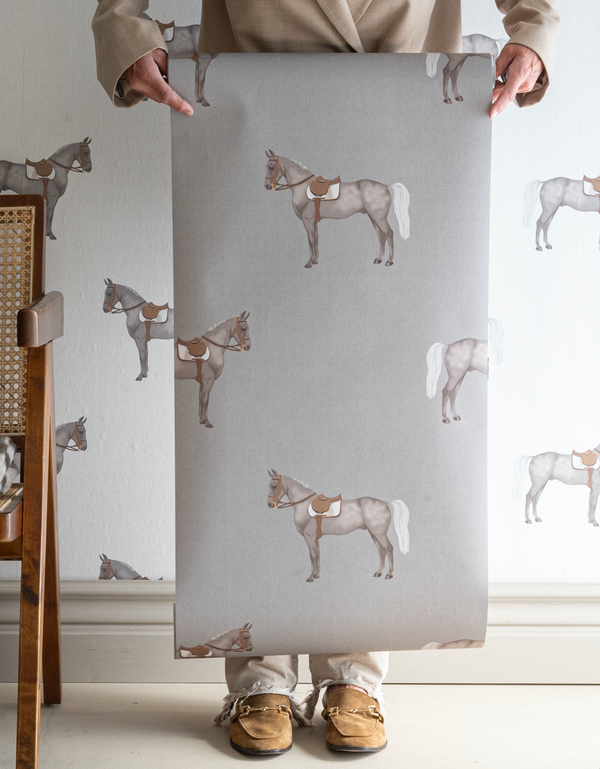 17-09-007-30/P wallpaper sample Petit Horse Taupe