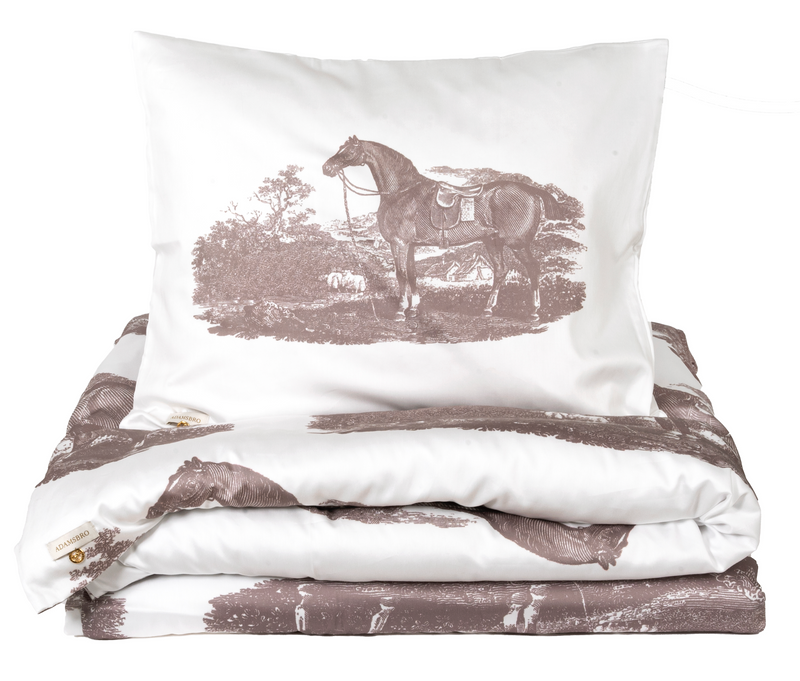Exclusive duvet cover in the finest in cotton satin 59 IN X 83 IN + 20 X 24 IN