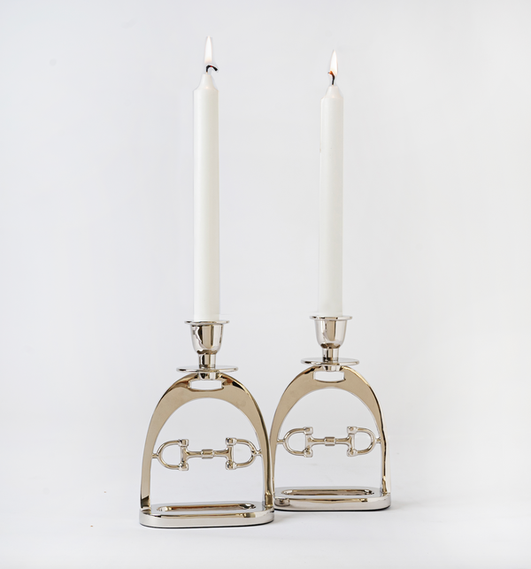 Snaffle Bit Candle Holder Set