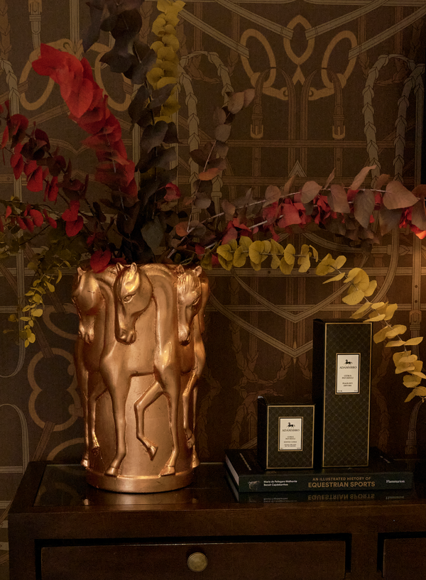 ROSE´CRACK CERAMIC VASE DANCING HORSES