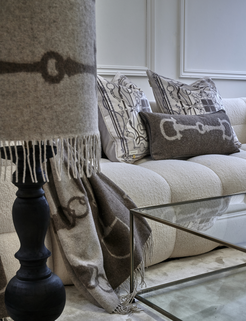 Wool Cashmere Cushion Retro Mud