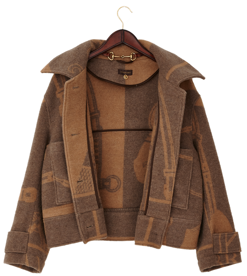 TAILORED HERITAGE BOXY JACKET CARMELLO & MUD.