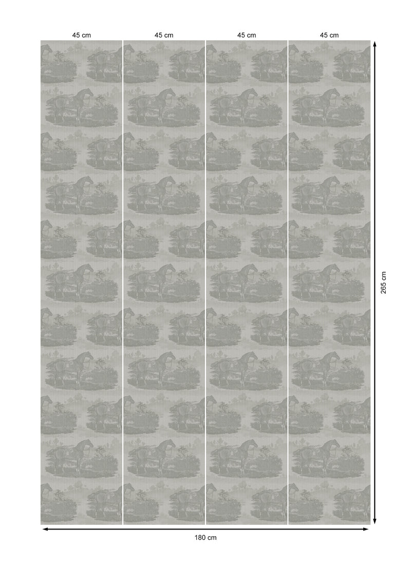 17-09-023-10 Wallpaper Horse Toile Dove
