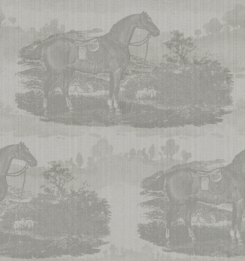 17-09-023-10 Wallpaper Horse Toile Dove